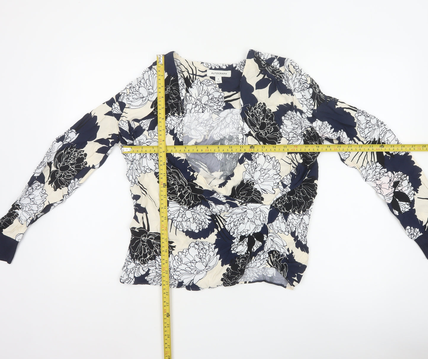 Marks and Spencer Autograph Women's Floral Wrap Blouse Size 8