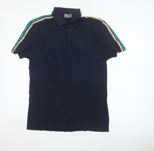 ASOS Men's Blue Slim Fit Polo Shirt Size S Short Sleeve