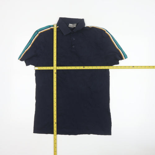 ASOS Men's Blue Slim Fit Polo Shirt Size S Short Sleeve