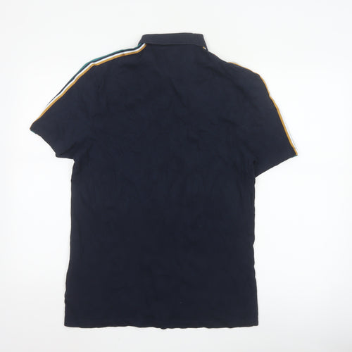 ASOS Men's Blue Slim Fit Polo Shirt Size S Short Sleeve
