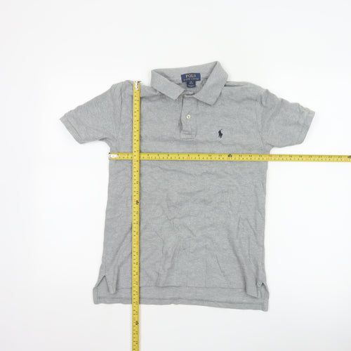 Ralph Lauren Teens Grey Cotton Polo Shirt Size 10-12 Classic Fit