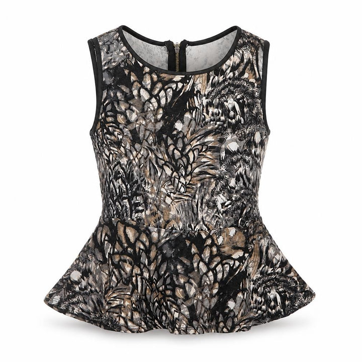 Wallis Petite Women’s Multicoloured Peplum Sleeveless Blouse Size 8