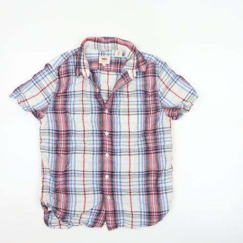Levi's Womens Multicoloured Plaid Cotton Button-Up Shirt Size S
