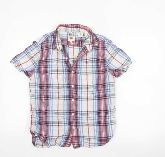 Levi's Womens Multicoloured Plaid Cotton Button-Up Shirt Size S