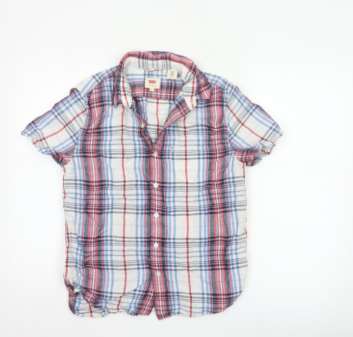 Levi's Womens Multicoloured Plaid Cotton Button-Up Shirt Size S