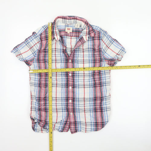 Levi's Womens Multicoloured Plaid Cotton Button-Up Shirt Size S
