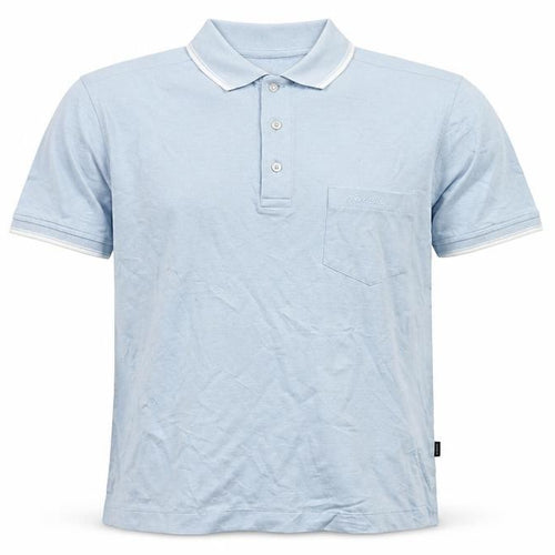 Féraud Men's Blue Short Sleeve Cotton Polo Shirt Size S