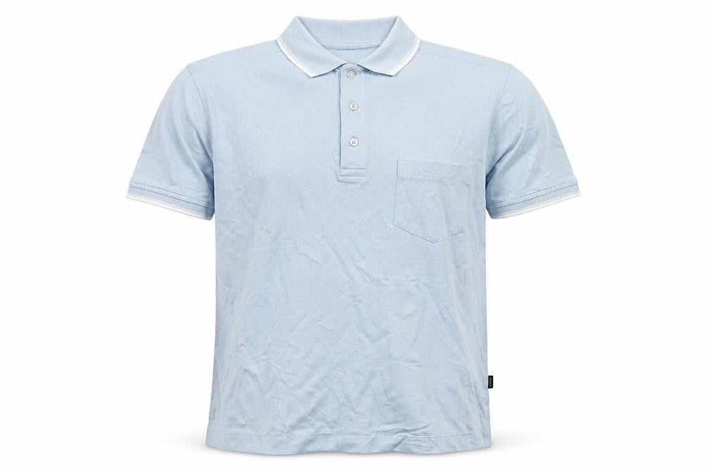 Féraud Men's Blue Short Sleeve Cotton Polo Shirt Size S