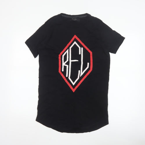 Religion London Men's Black Graphic Print Cotton T-Shirt Size S