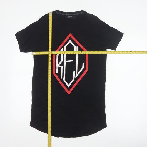 Religion London Men's Black Graphic Print Cotton T-Shirt Size S