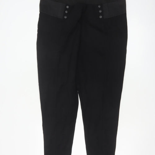 Marks and Spencer Womens Black Size 22 High Rise Stretch Tapered Trousers