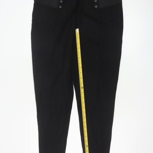 Marks and Spencer Womens Black Size 22 High Rise Stretch Tapered Trousers
