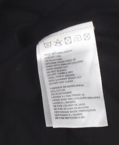 Huel Men's Black Crew Neck Cotton T-Shirt Size L