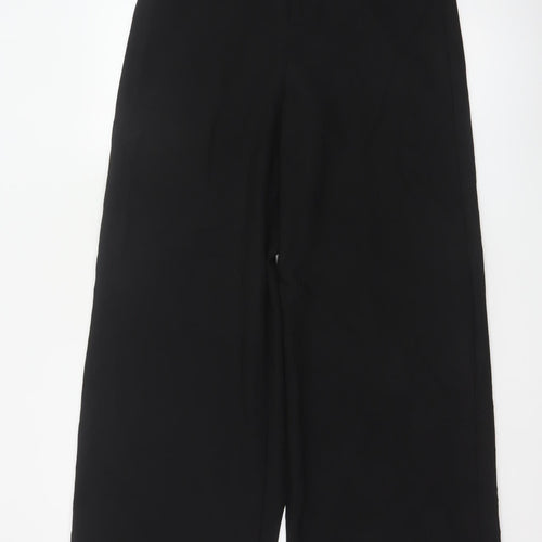 Zara Women’s Black Wide-Leg Trousers XL Polyester Blend