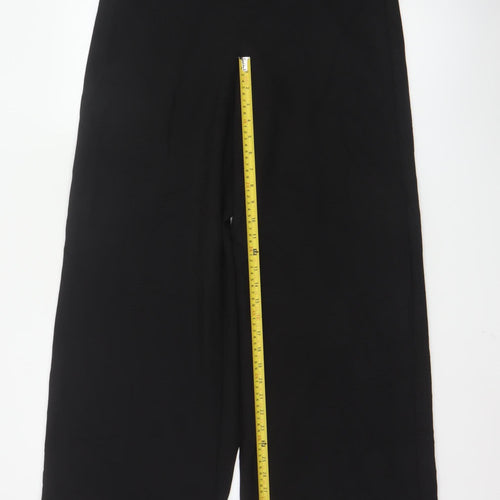 Zara Women’s Black Wide-Leg Trousers XL Polyester Blend