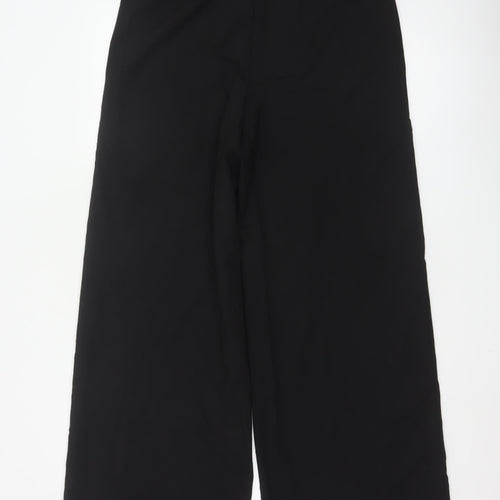 Zara Women’s Black Wide-Leg Trousers XL Polyester Blend