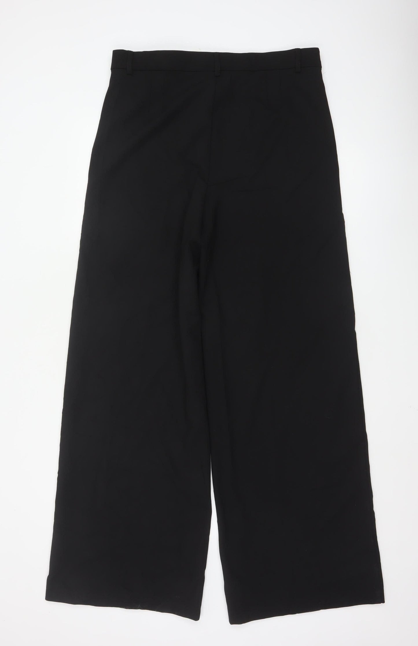 Zara Women’s Black Wide-Leg Trousers XL Polyester Blend