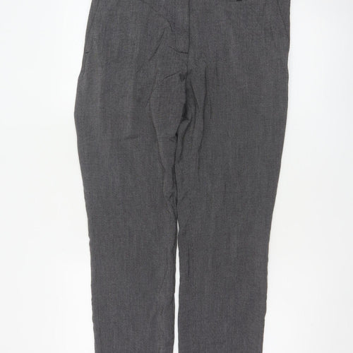 H&M Women’s Grey Stretch Work Trousers Size 12 Straight Leg