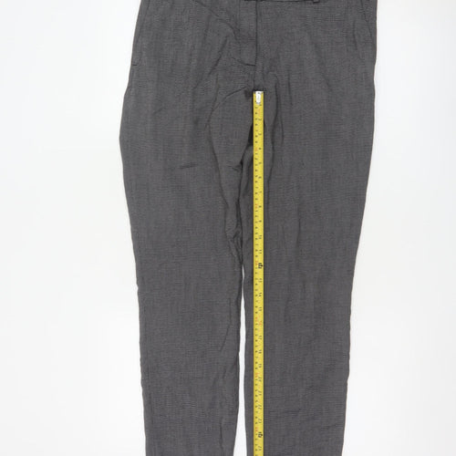 H&M Women’s Grey Stretch Work Trousers Size 12 Straight Leg