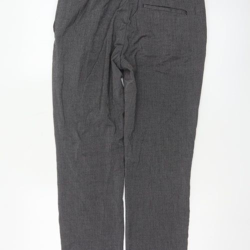 H&M Women’s Grey Stretch Work Trousers Size 12 Straight Leg