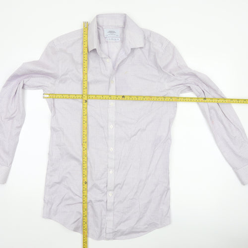 Charles Tyrwhitt Men's Purple Check Non-Iron Extra Slim Fit Shirt 15.5in