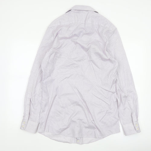 Charles Tyrwhitt Men's Purple Check Non-Iron Extra Slim Fit Shirt 15.5in