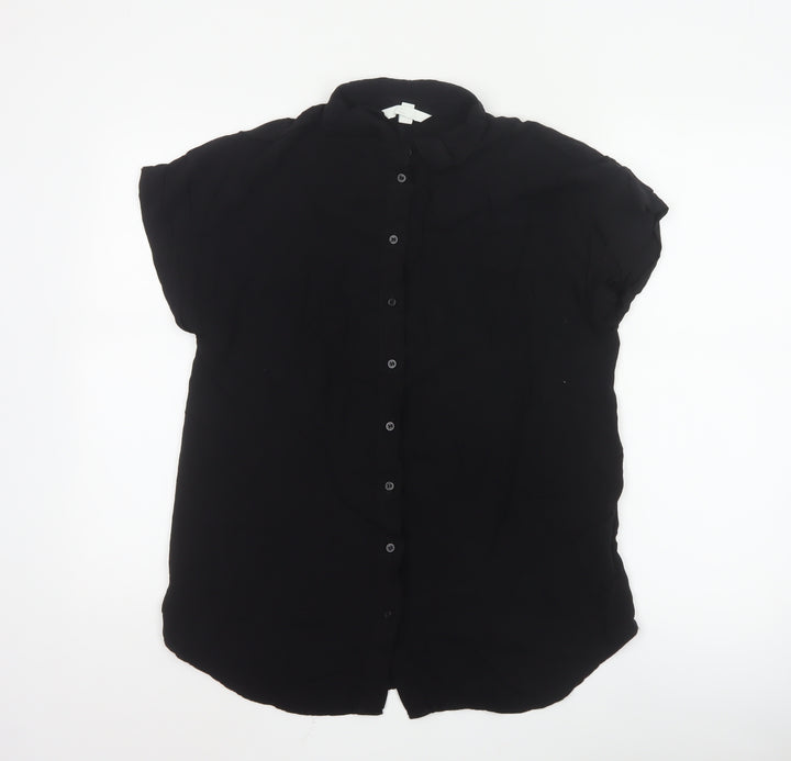 H&M Mama Black Button-Up Maternity Shirt Women’s S
