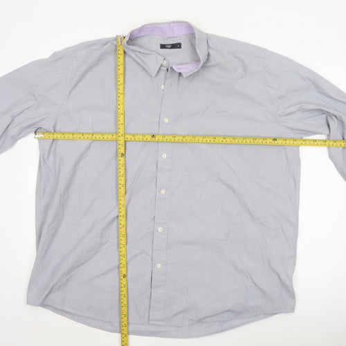 Cotton Traders Men’s Grey 19 Regular Fit Long Sleeve Button-Up Shirt