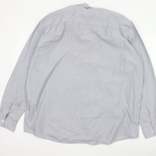 Cotton Traders Men’s Grey 19 Regular Fit Long Sleeve Button-Up Shirt