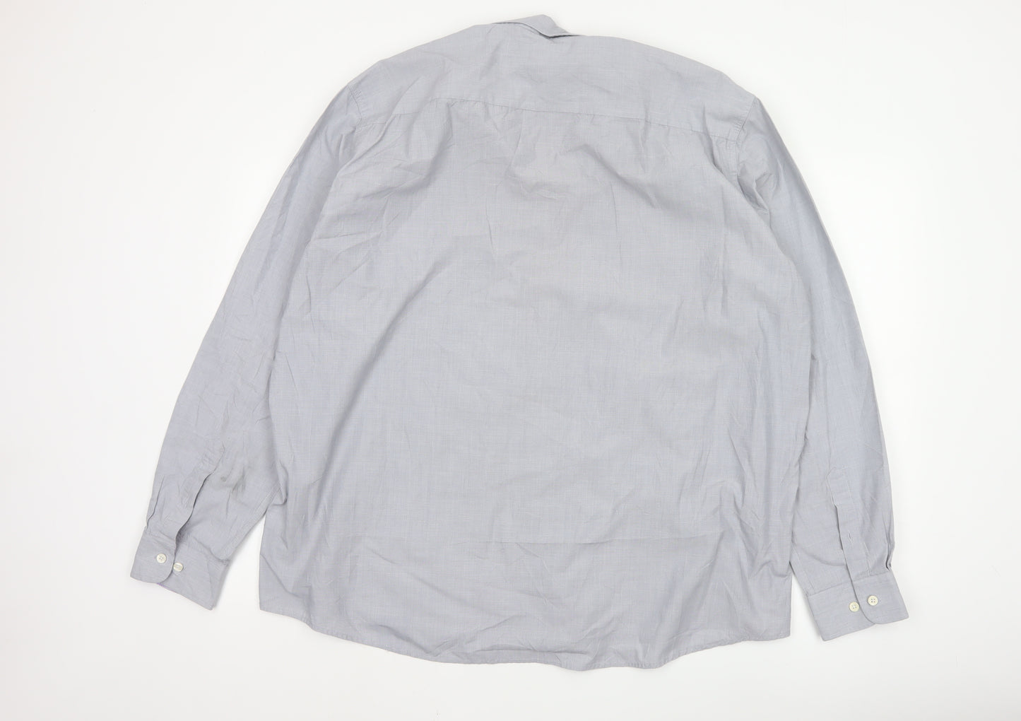 Cotton Traders Men’s Grey 19 Regular Fit Long Sleeve Button-Up Shirt