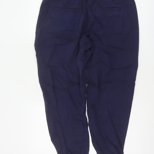 Fat Face Women's Navy Lyocell Jogger Trousers Size 14