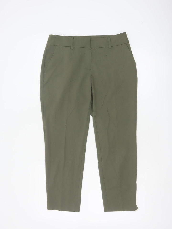 Dorothy Perkins Women’s Green Tapered Trousers Size 8 Polyester Blend