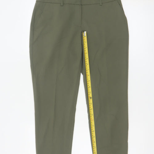 Dorothy Perkins Women’s Green Tapered Trousers Size 8 Polyester Blend