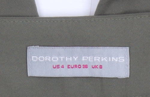 Dorothy Perkins Women’s Green Tapered Trousers Size 8 Polyester Blend