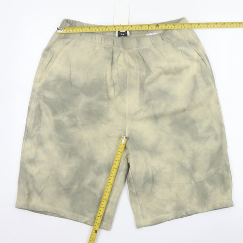 H&M Men’s Beige Relaxed Fit Sweat Shorts L Cotton Blend