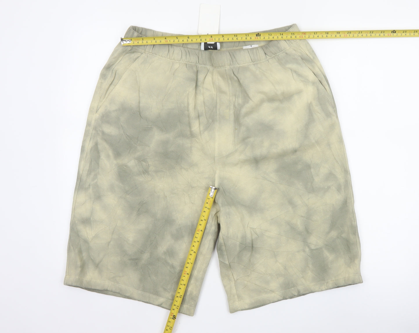 H&M Men’s Beige Relaxed Fit Sweat Shorts L Cotton Blend