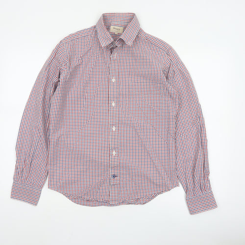 T.M.Lewin Men's Multicoloured Check Cotton Casual Button-Up Shirt S