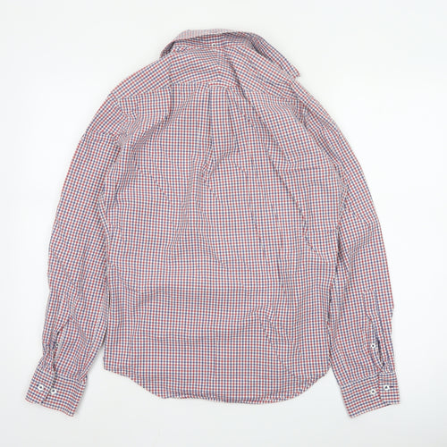 T.M.Lewin Men's Multicoloured Check Cotton Casual Button-Up Shirt S