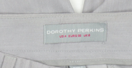 Dorothy Perkins Women Grey Slim Fit Dress Pants Size 8