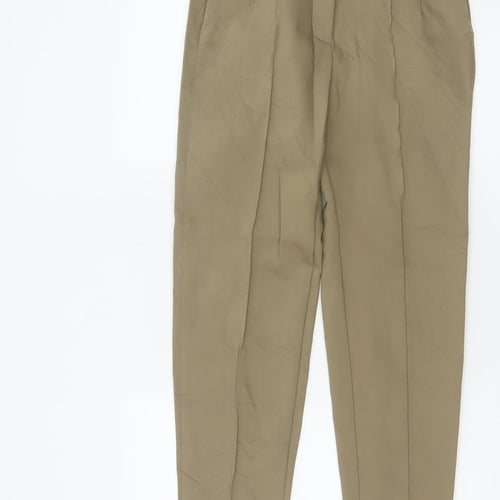 Massimo Dutti Women's Beige Chino Trousers Size 10 Regular Fit