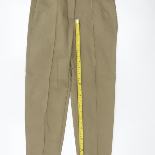 Massimo Dutti Women's Beige Chino Trousers Size 10 Regular Fit