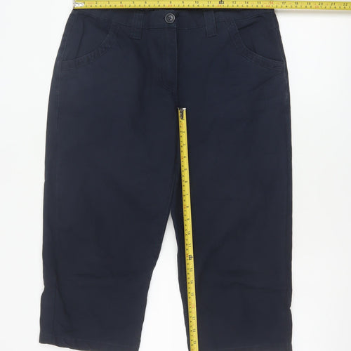 Seasalt Cornwall Women's Blue Cotton Capri Trousers Size 12