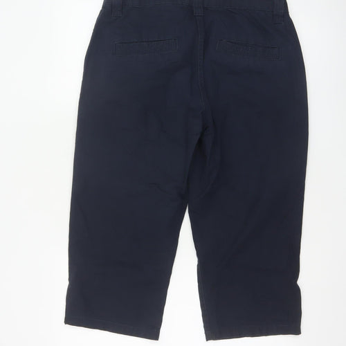 Seasalt Cornwall Women's Blue Cotton Capri Trousers Size 12