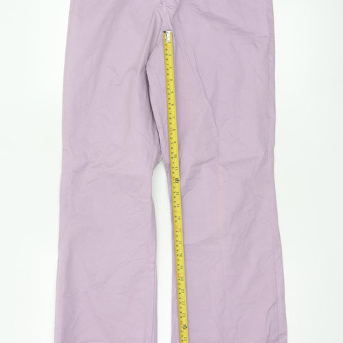 Motel Women's Lilac Wide-Leg Trousers Cotton Blend Size M