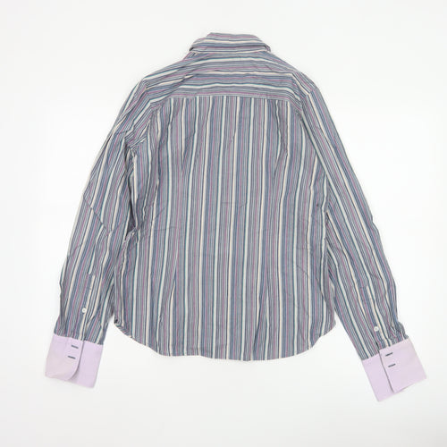 Haines & Bonner Women’s Multicoloured Striped Cotton Button-Up Shirt Size 12