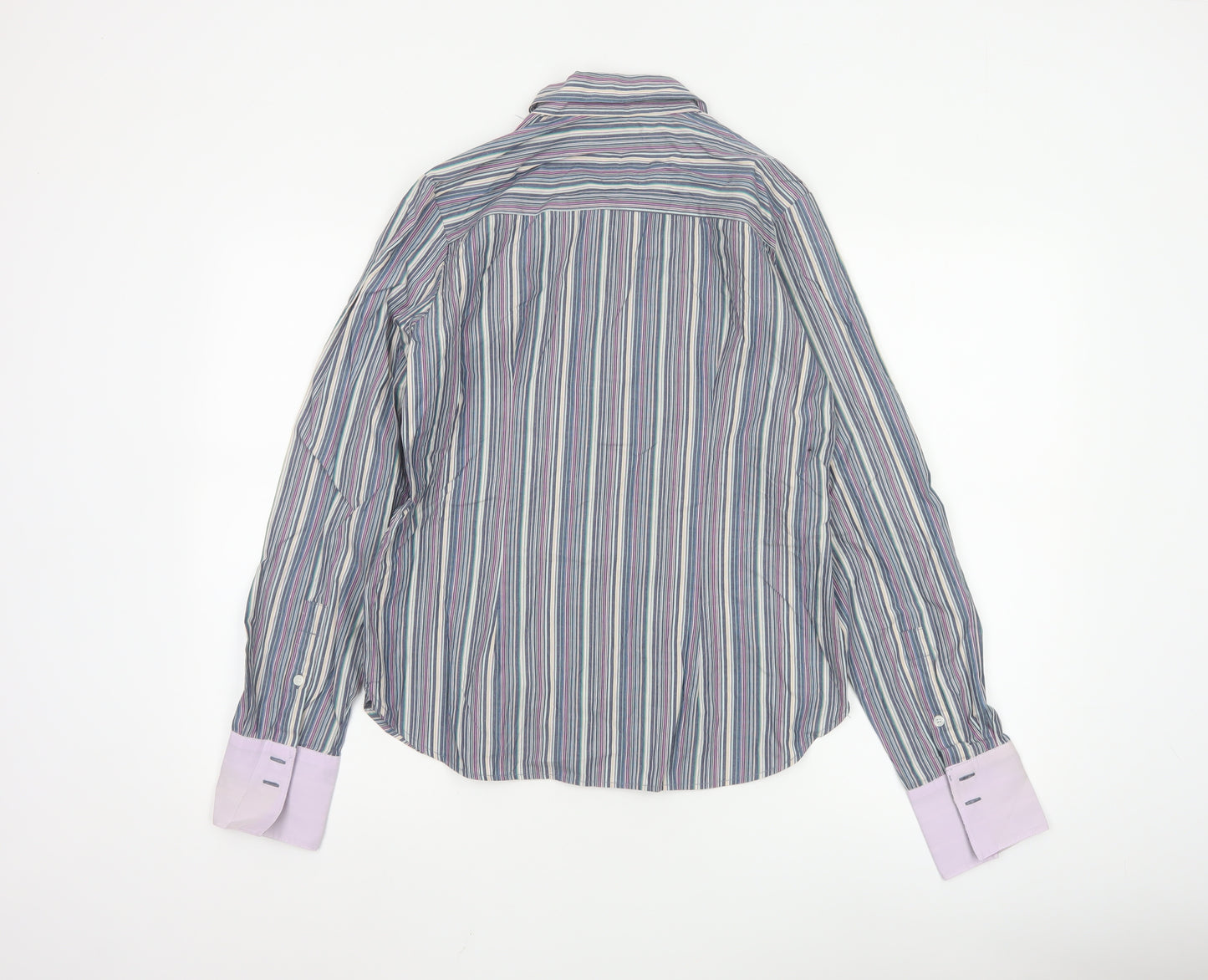 Haines & Bonner Women’s Multicoloured Striped Cotton Button-Up Shirt Size 12