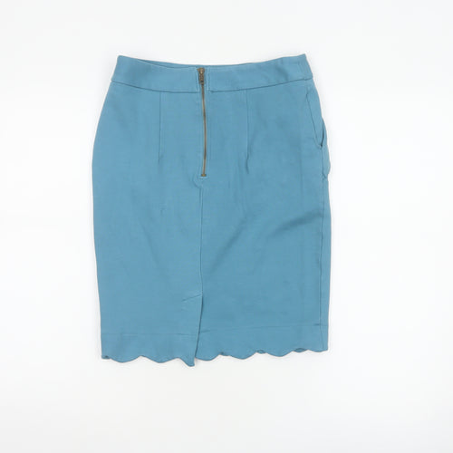 Darling Women’s Blue Knee Length Pencil Skirt Size S Viscose Blend