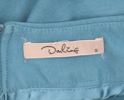 Darling Women’s Blue Knee Length Pencil Skirt Size S Viscose Blend