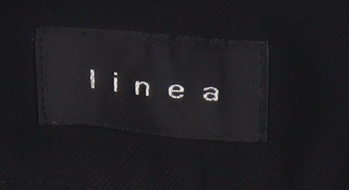Linea Women Black Wool Wide-Leg Trousers Size 10