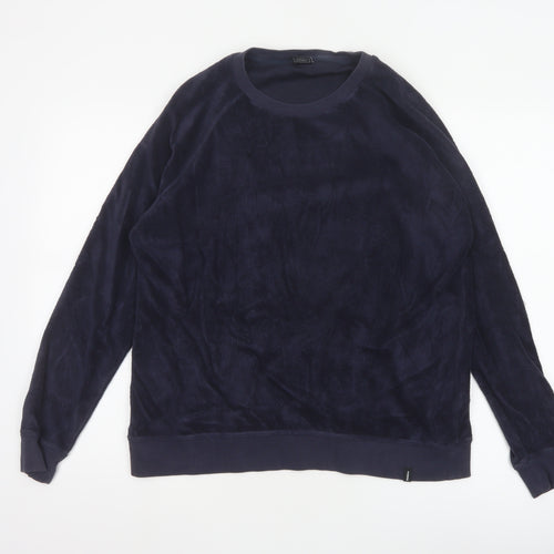 Finisterre Womens Navy Size 14 Pullover Sweatshirt Cotton Blend